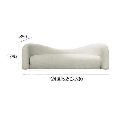 NORDHAVEN™ Lamb Wool Curved Sofa