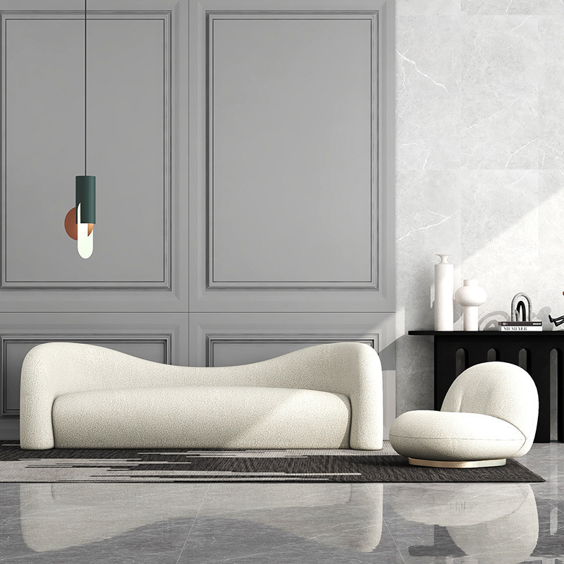 NORDHAVEN™ Lamb Wool Curved Sofa