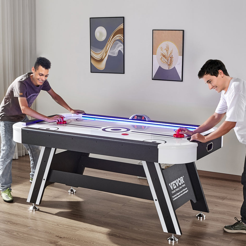 Air-Powered Hockey Table, Indoor Hockey Table for Kids and Adults, LED