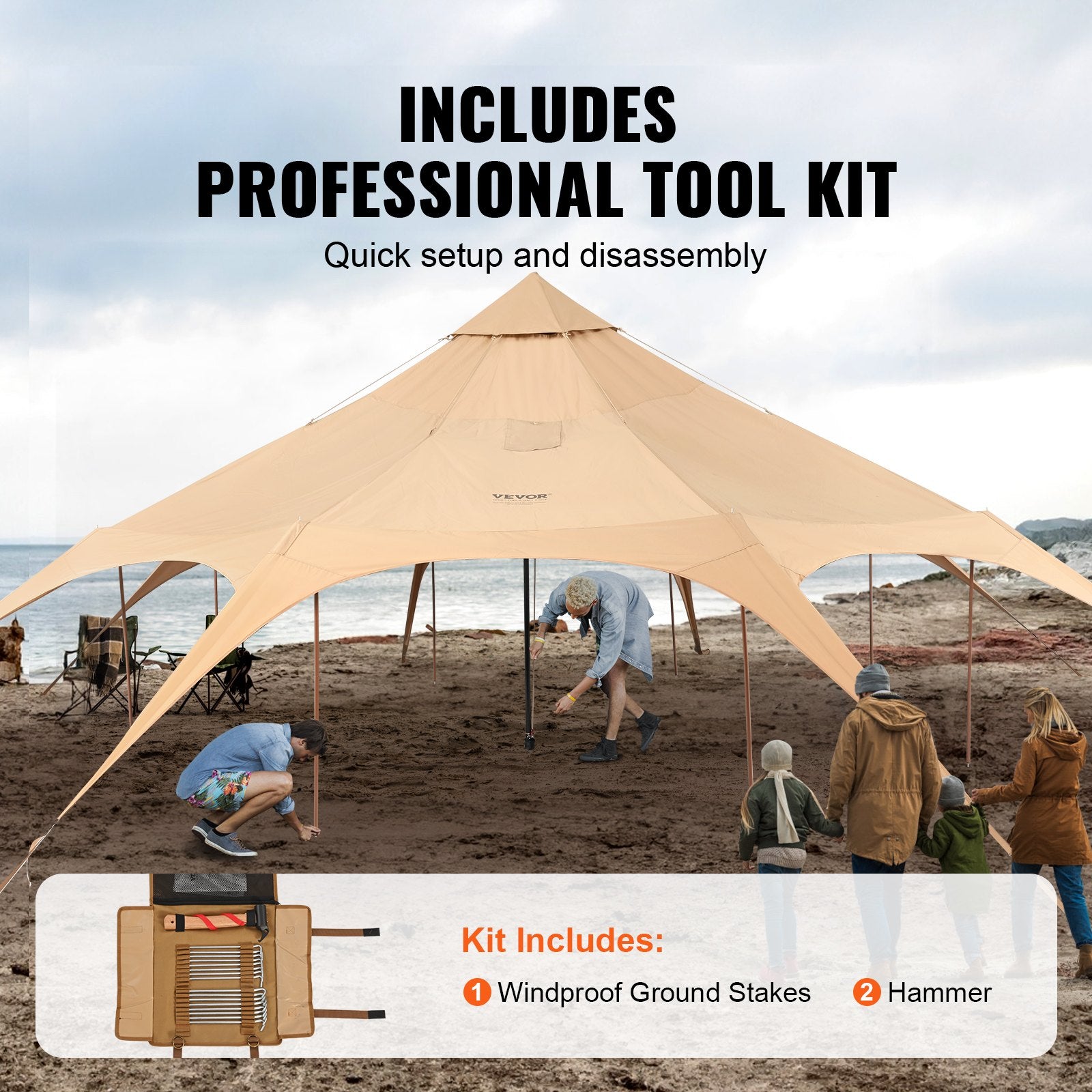 Canvas Tent, 4 Seasons 5 m/16.4 ft Bell Tent, Canvas Tent for Camping