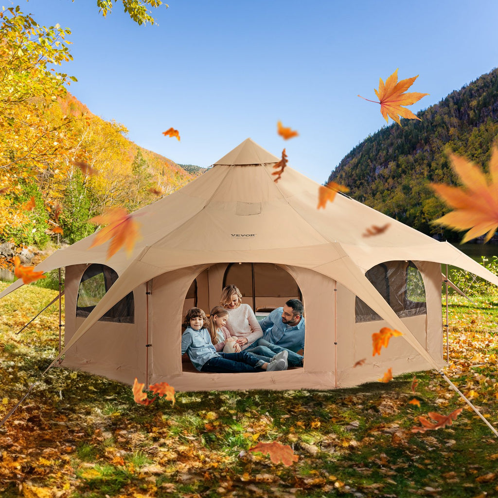 Canvas Tent, 4 Seasons 5 m/16.4 ft Bell Tent, Canvas Tent for Camping