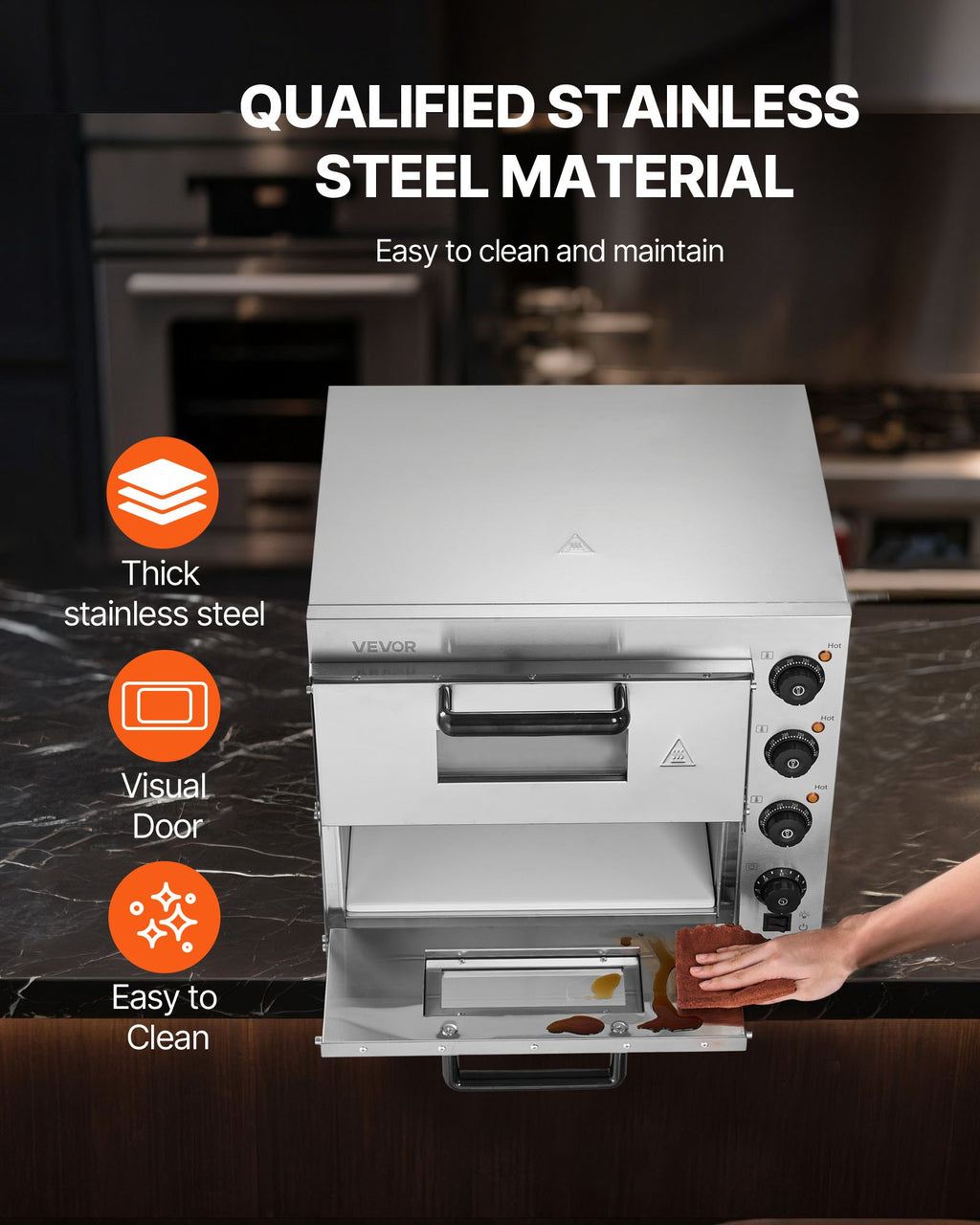 Commercial Countertop Pizza Oven Electric Pizza Oven for 40.6 cm Pizza