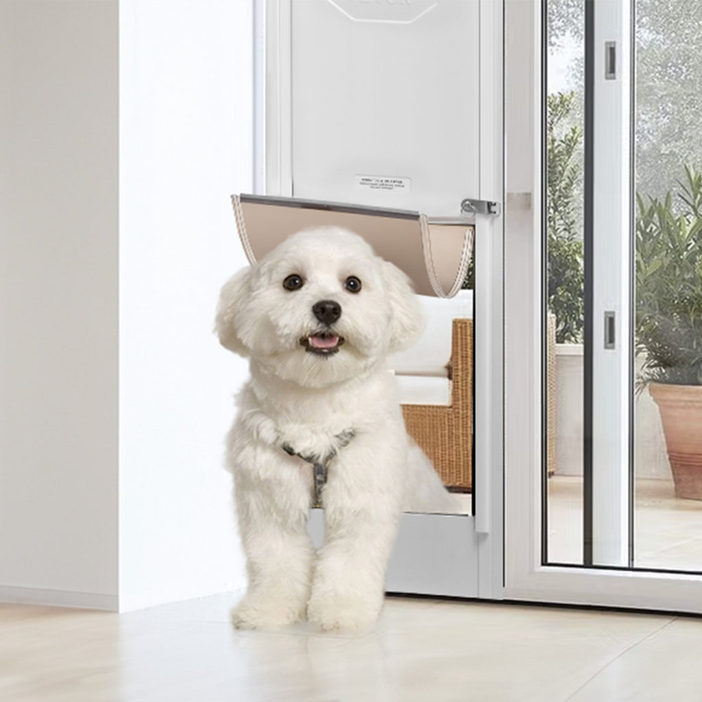 Dog Door for Sliding Glass Door, 75 7/8in-80 11/16in Adjustable Height
