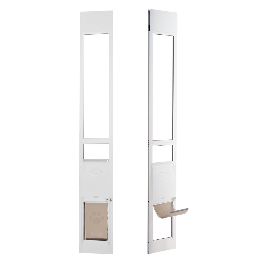 Dog Door for Sliding Glass Door, 75 7/8in-80 11/16in Adjustable Height
