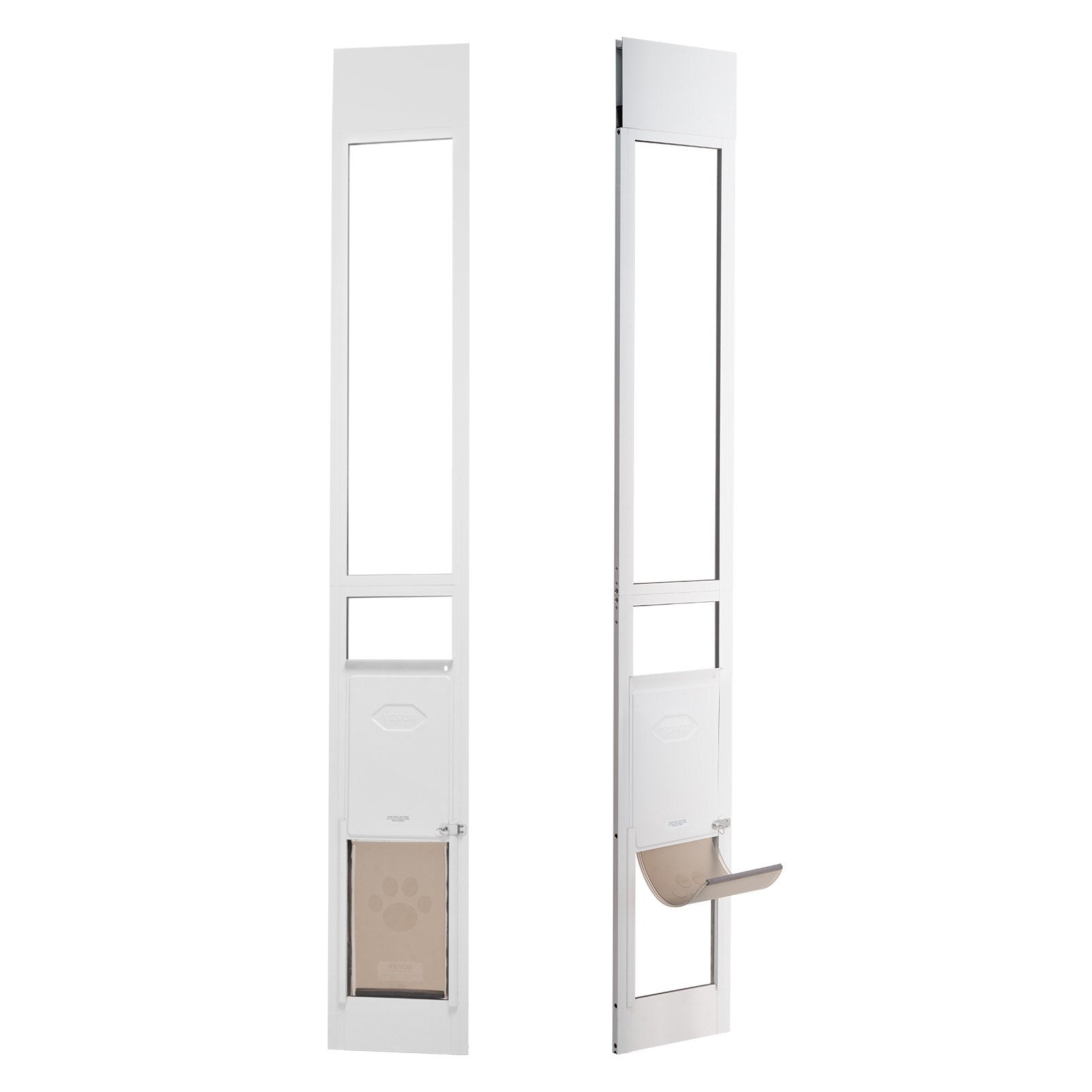 Dog Door for Sliding Glass Door, 75 7/8in-80 11/16in Adjustable Height