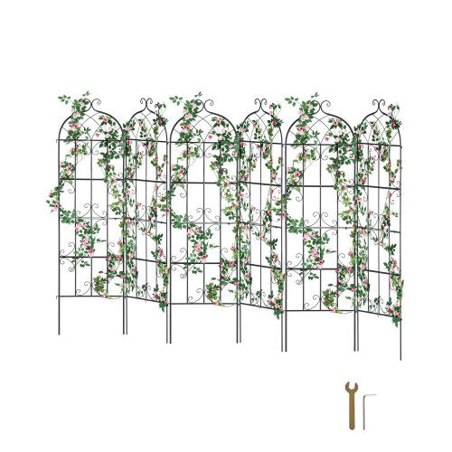 Garden Trellis for Climbing Plants, 71 x 20 in, 6 Packs Rustproof