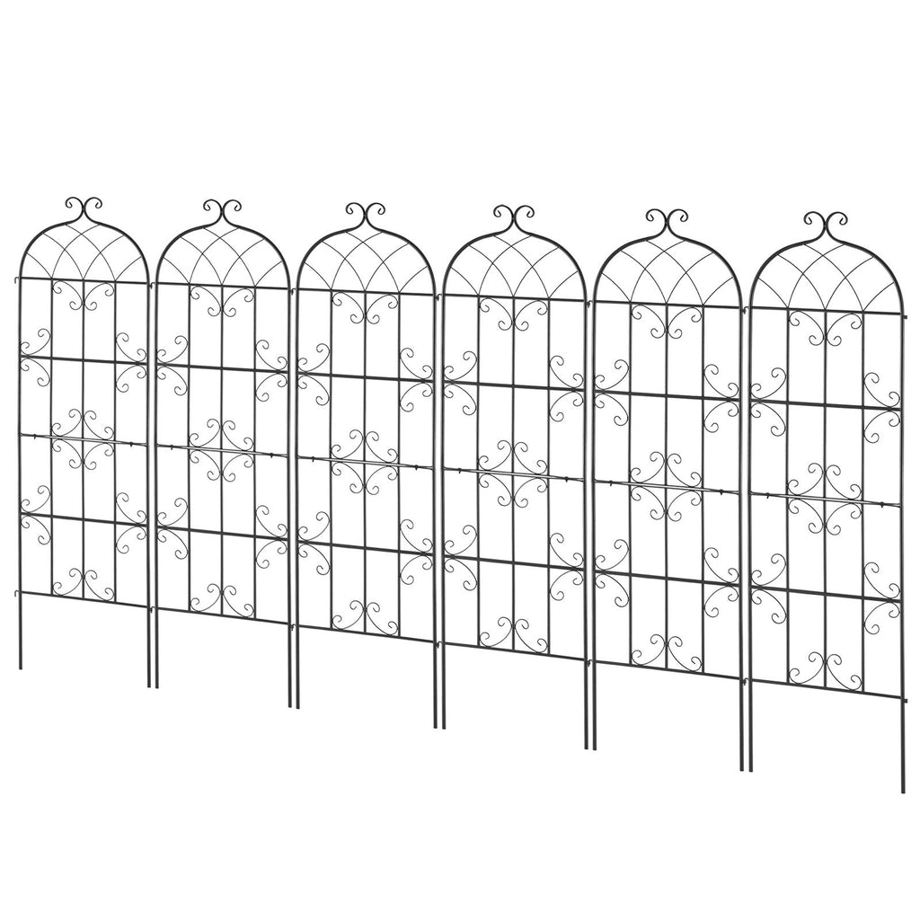 Garden Trellis for Climbing Plants, 71 x 20 in, 6 Packs Rustproof