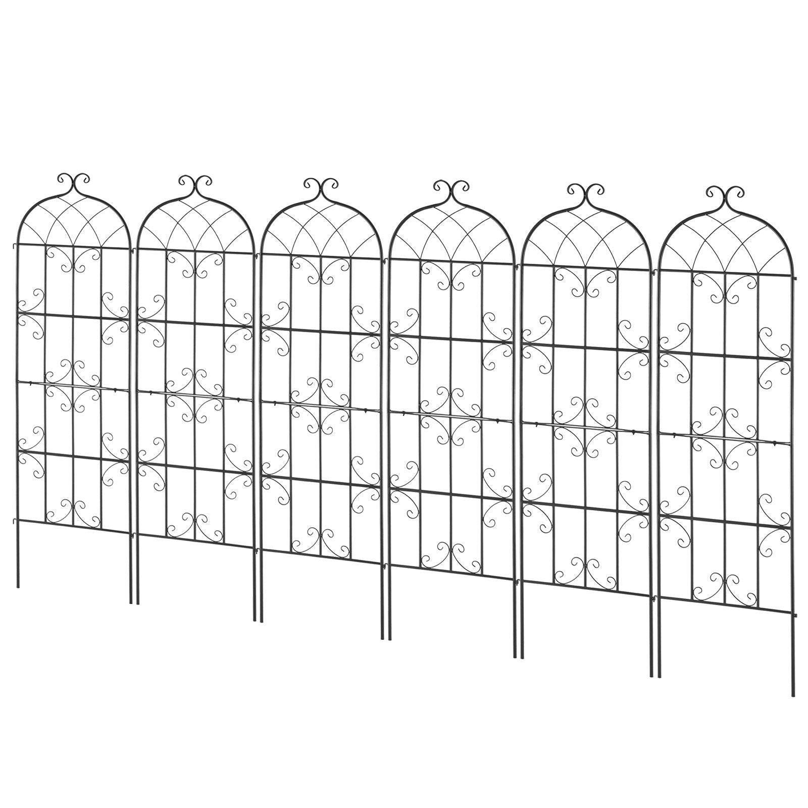 Garden Trellis for Climbing Plants, 71 x 20 in, 6 Packs Rustproof