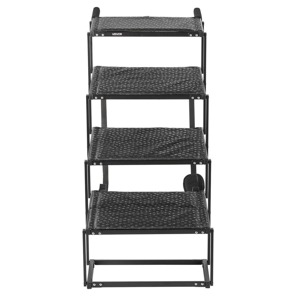 Dog Stairs for Car, 4 Steps Extra Wide Foldable Dog Ramp for Large