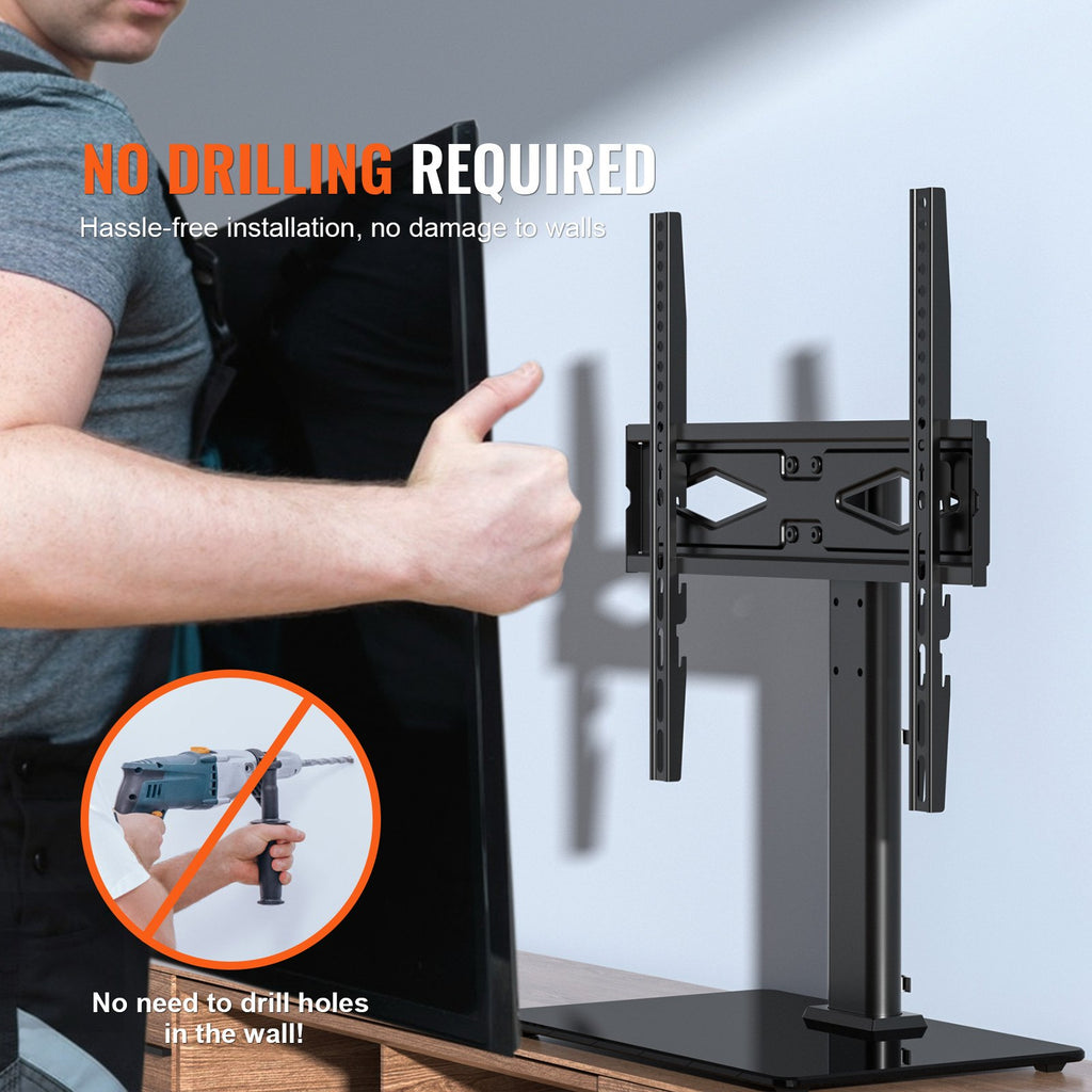 TV Stand Mount, Swivel Universal TV Stand for 32 to 55 inch TVs,