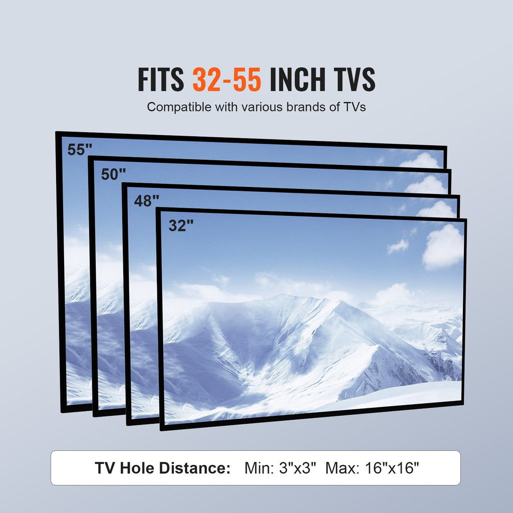 TV Stand Mount, Swivel Universal TV Stand for 32 to 55 inch TVs,