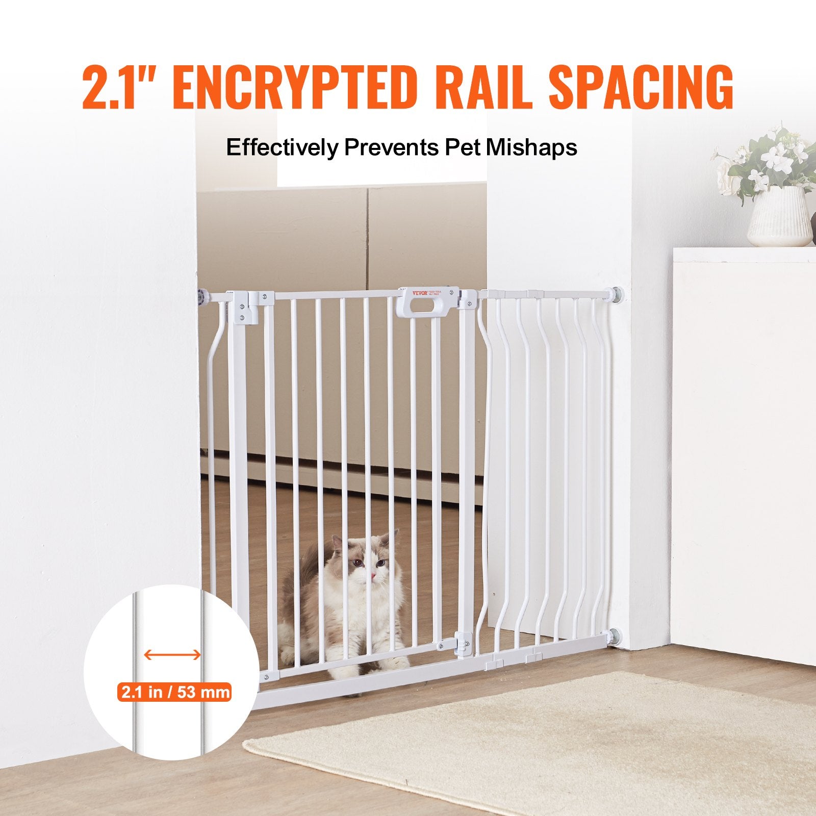 Baby Gate, 74.9-122.9 cmExtra Wide, 76.2 cm High, Dog Gate for Stairs