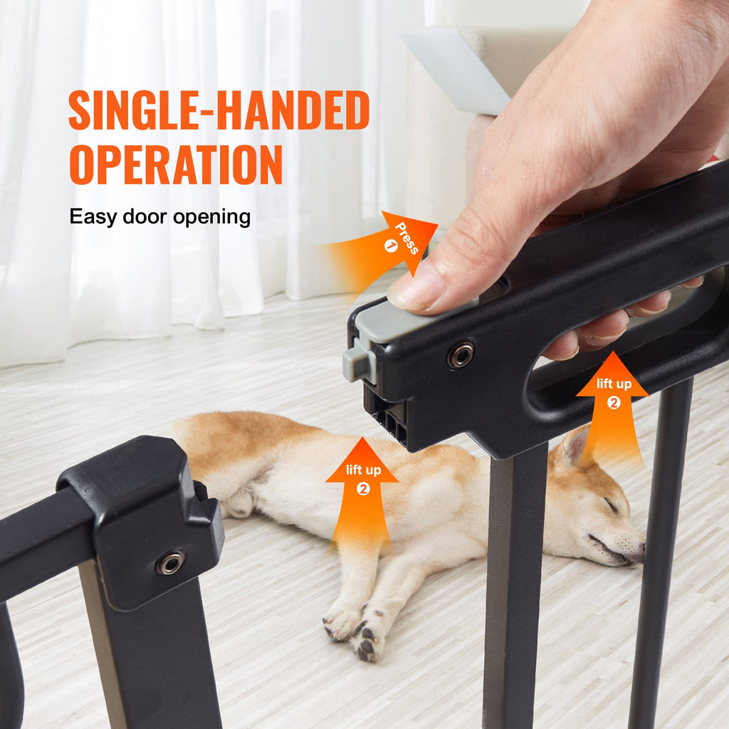 Baby Gate, 29.5in-51in Extra Wide, 30in High, Dog Gate for Stairs