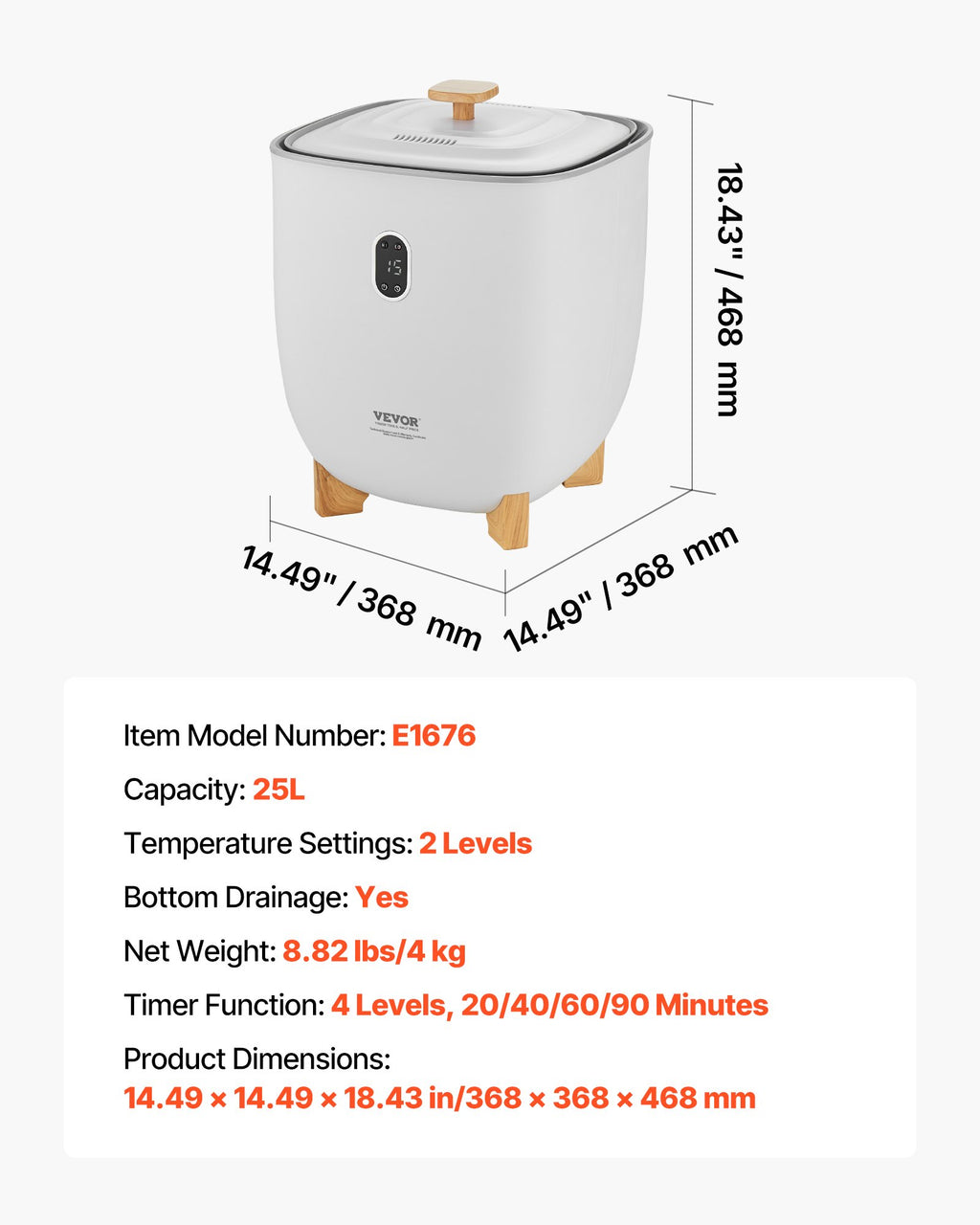 Towel Warmers for Bathroom, 25 L Towel Warmer Bucket with Auto Shut