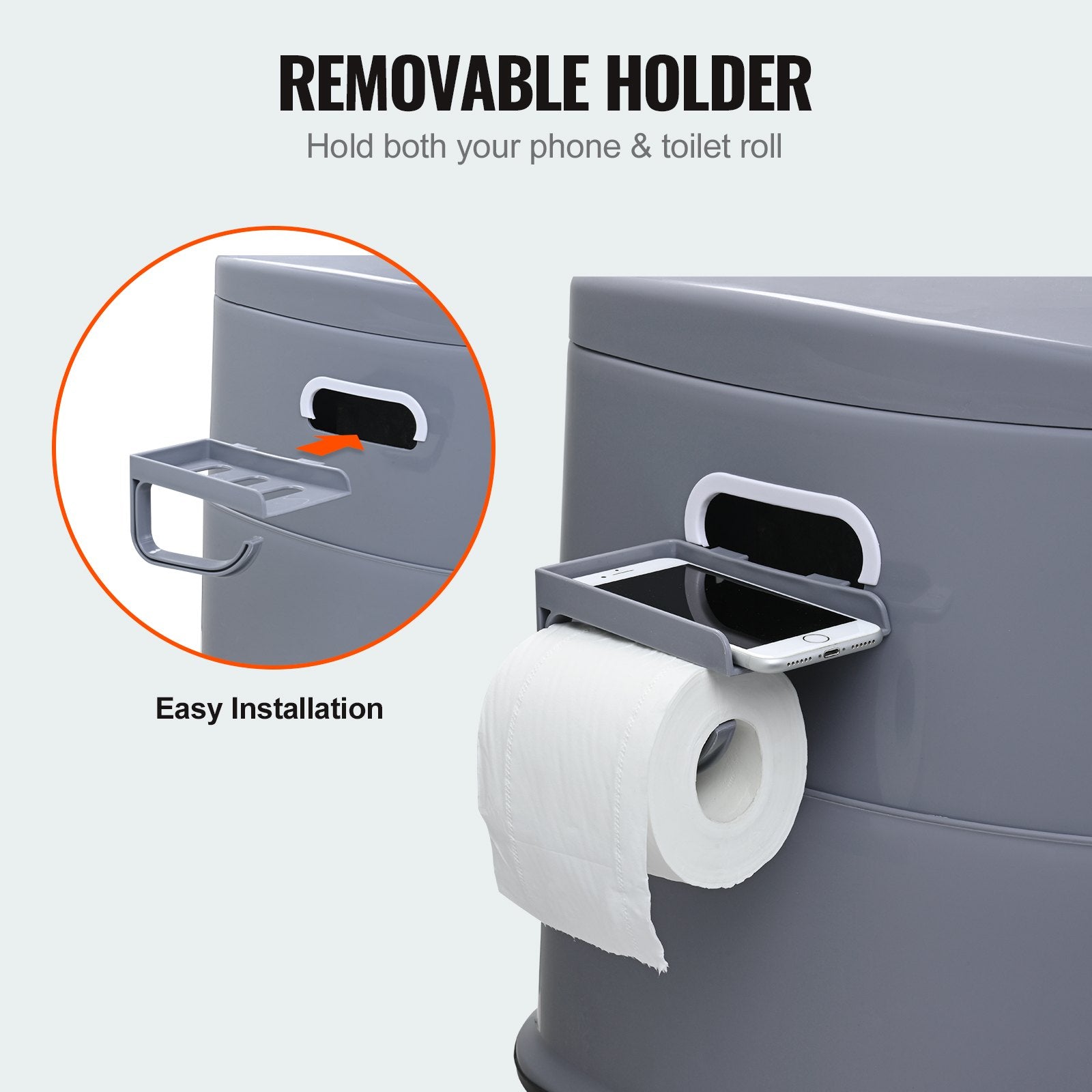 Portable Toilet for Camping, Porta Potty with 1.3 Gal Detachable Inner