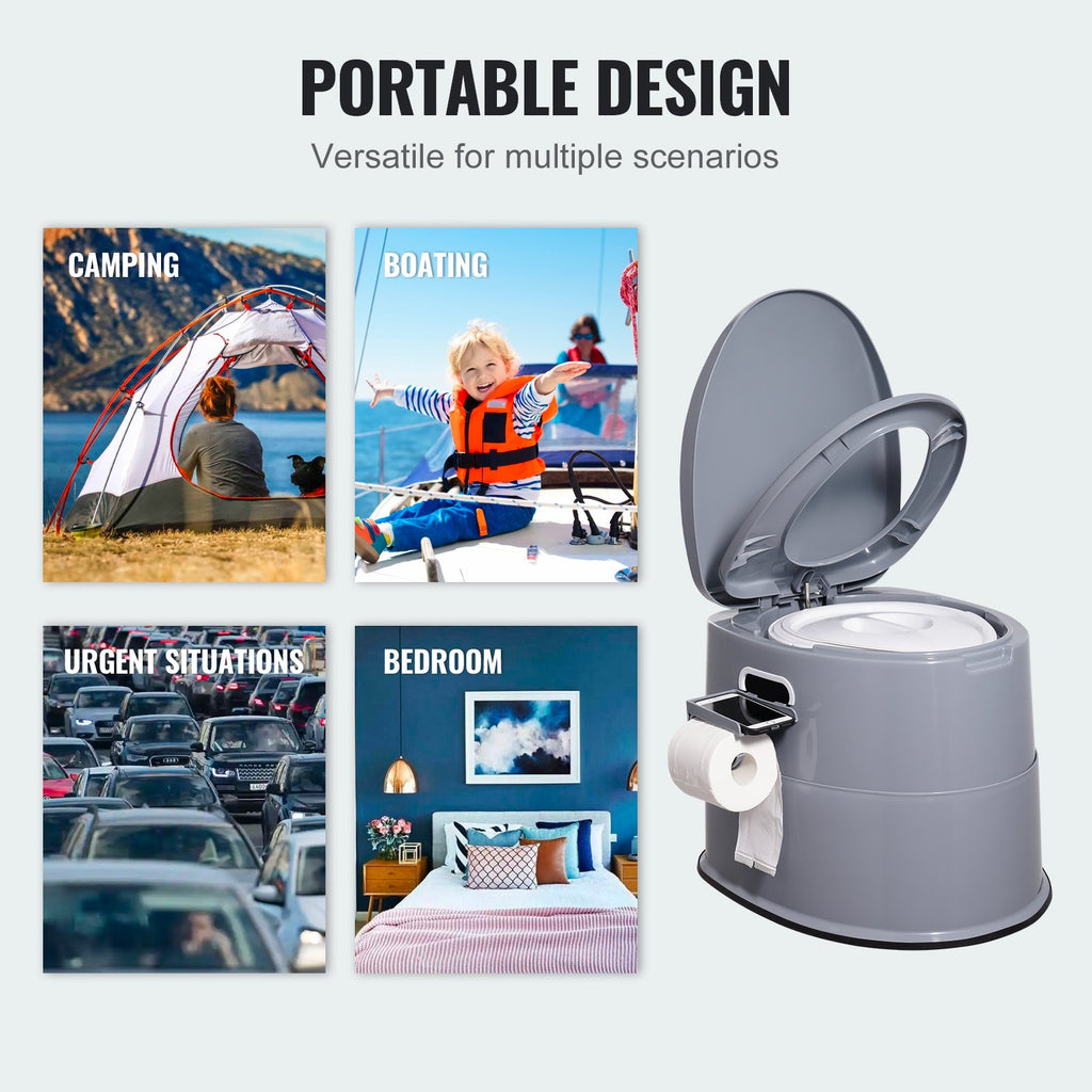Portable Toilet for Camping, Porta Potty with 1.3 Gal Detachable Inner