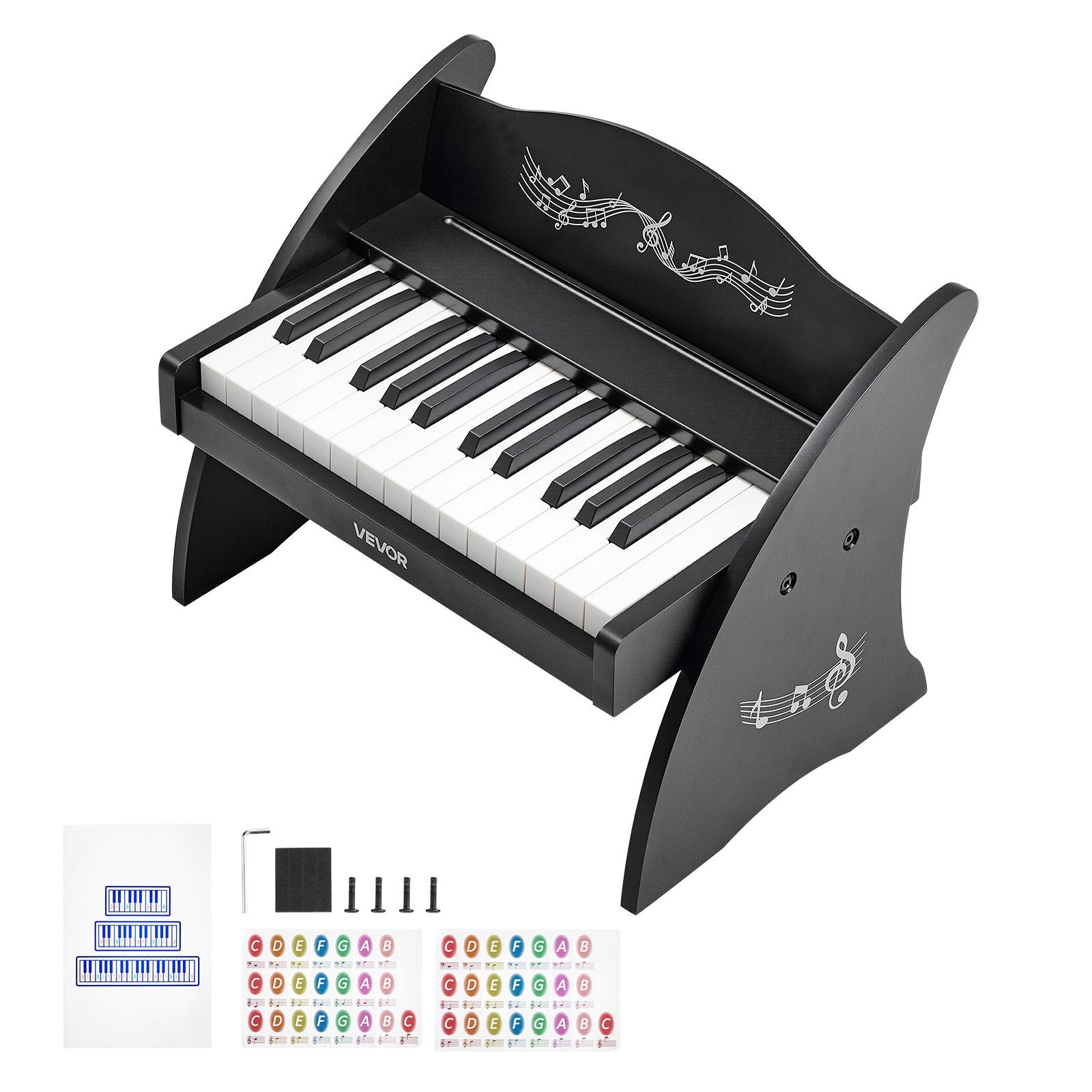 Kids Piano Keyboard, 25 Keys Wooden Digital Piano for Kids, Mini Music
