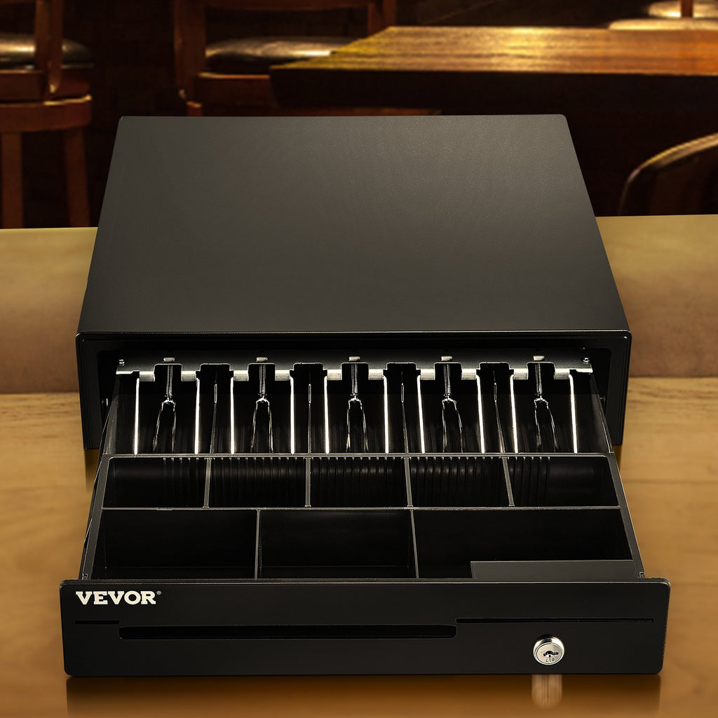 Cash Register Drawer, 40.6 cm 12 V, for POS System with 5 Bill 8 Coin