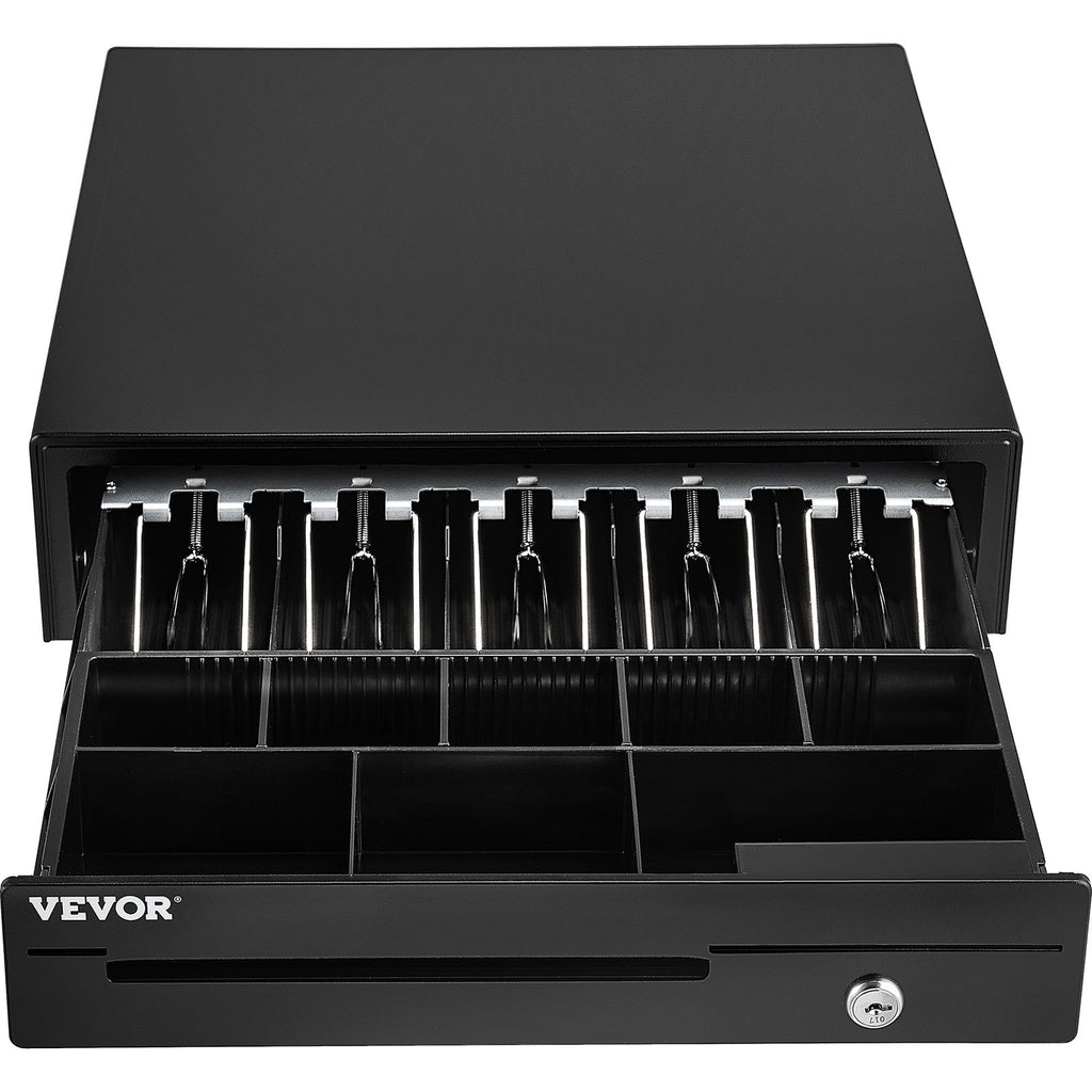 Cash Register Drawer, 40.6 cm 12 V, for POS System with 5 Bill 8 Coin