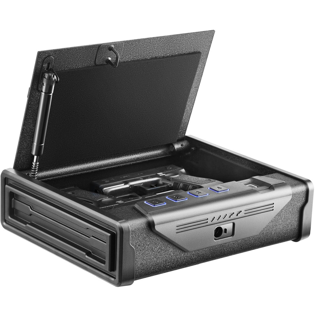 Gun Safe for Pistols Biometric Gun Safe with 3 Access Ways for 2