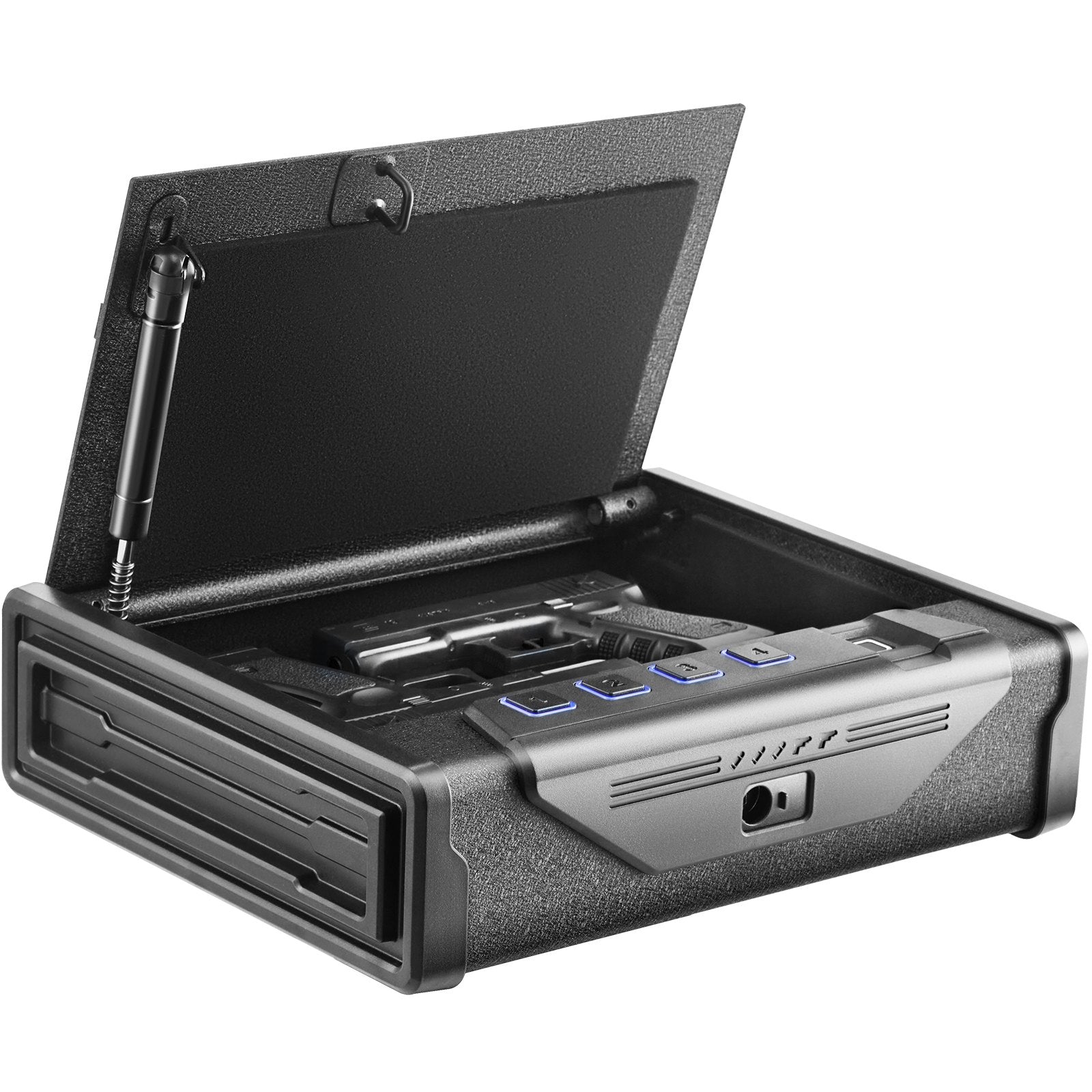 Gun Safe for Pistols Biometric Gun Safe with 3 Access Ways for 2
