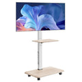 Rolling TV Stand, Mobile TV Cart for 32-70 Inch Screens, 25°