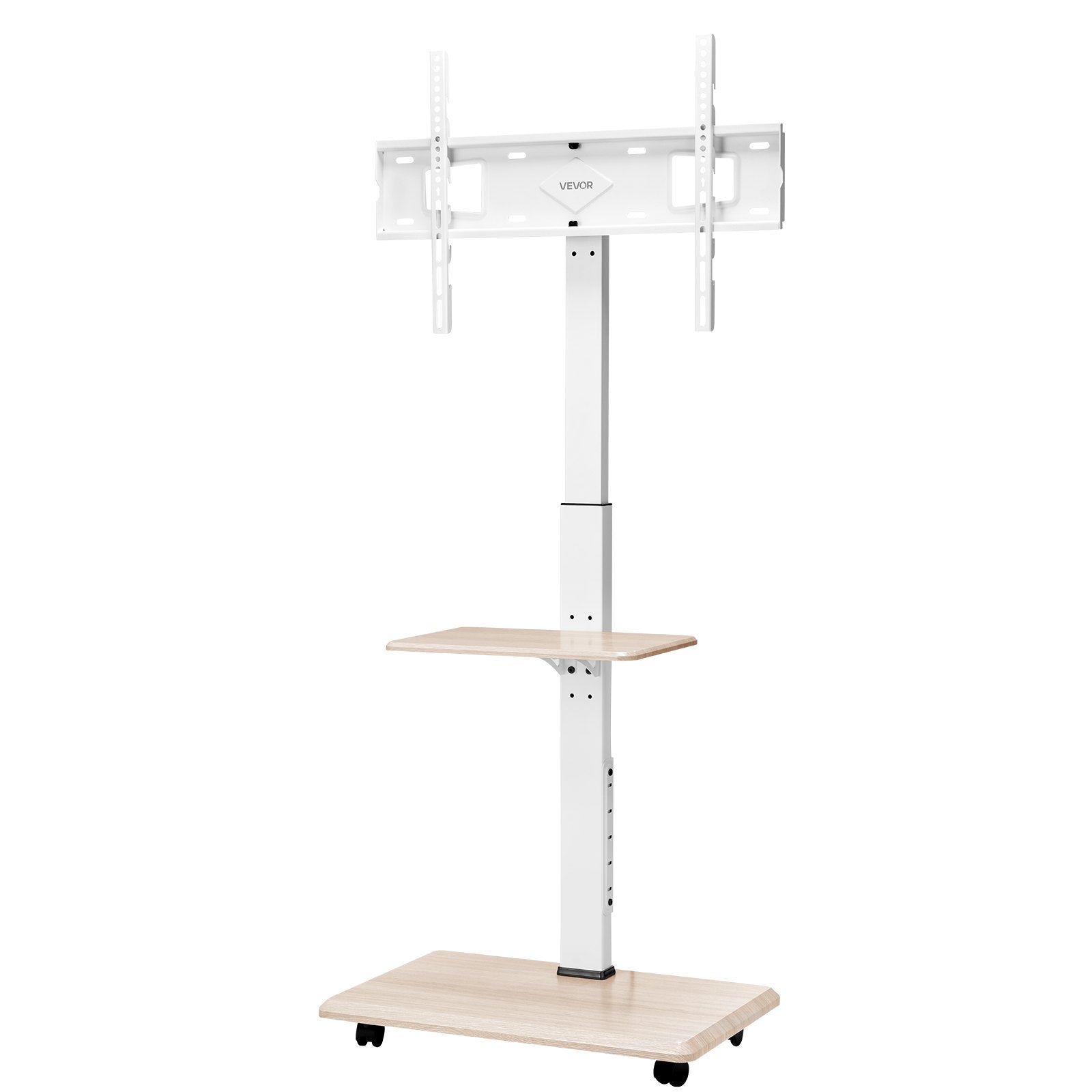 Rolling TV Stand, Mobile TV Cart for 32-70 Inch Screens, 25°