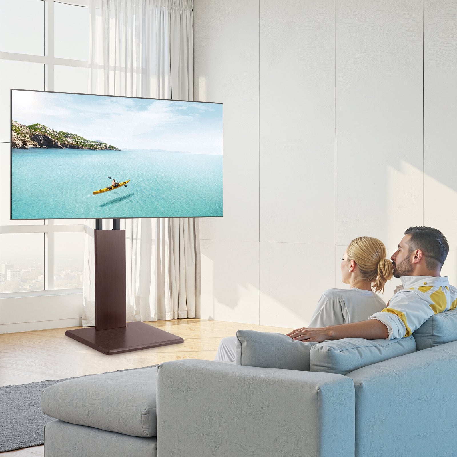 Universal TV Stand, Table Top TV Stand for 32-70 inch Screens, Swivel