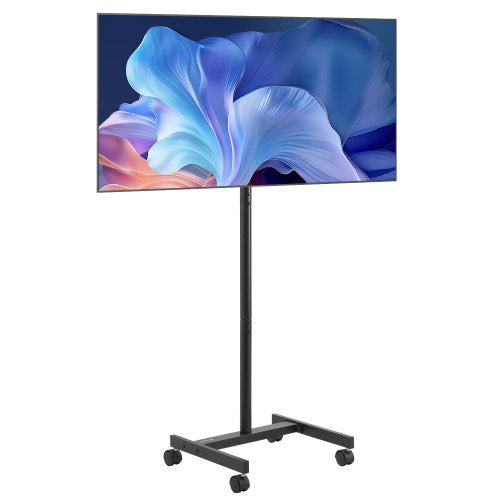 Rolling TV Stand, Mobile TV Cart for 17-55 Inch Screens, Portrait to