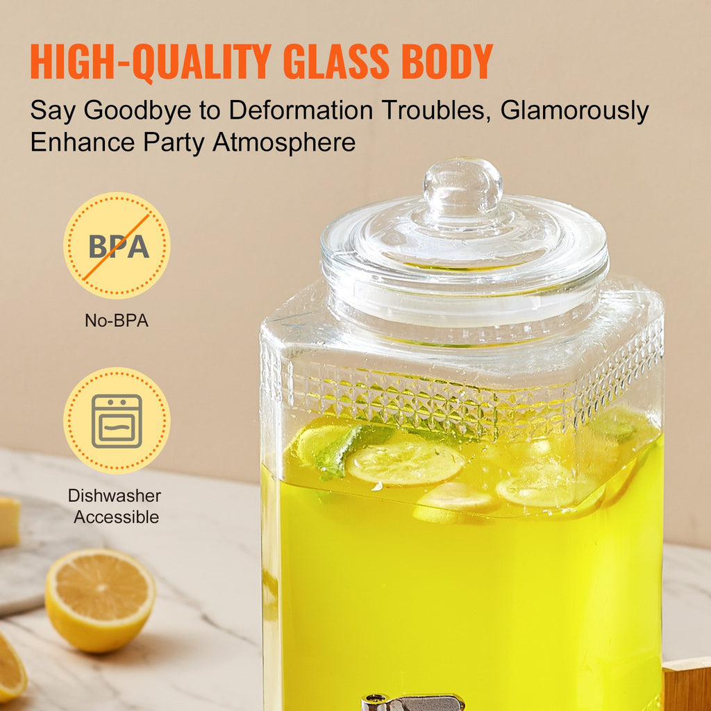 Beverage Dispenser, 1.5 Gallon/5.5 L Drink Dispensers for Parties,