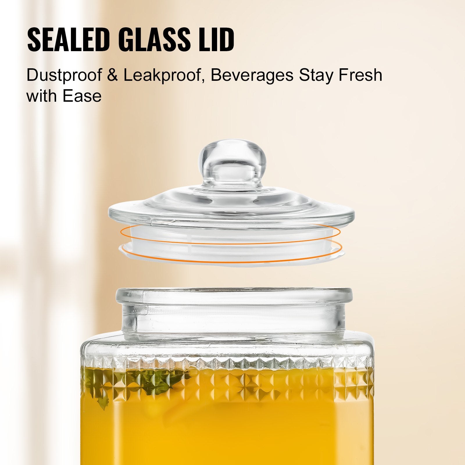 Beverage Dispenser, 1.5 Gallon/5.5 L Drink Dispensers for Parties,