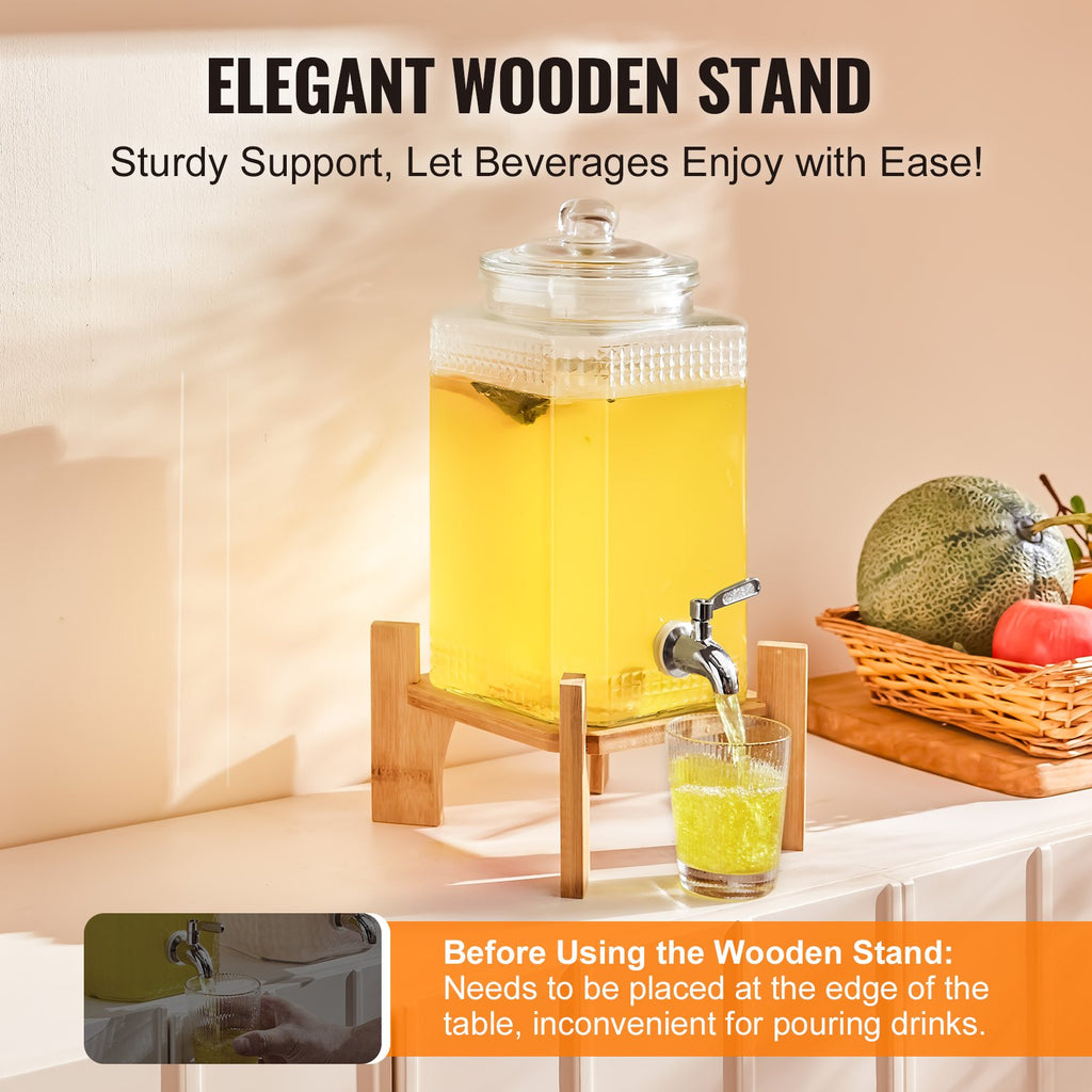 Beverage Dispenser, 1.5 Gallon/5.5 L Drink Dispensers for Parties,