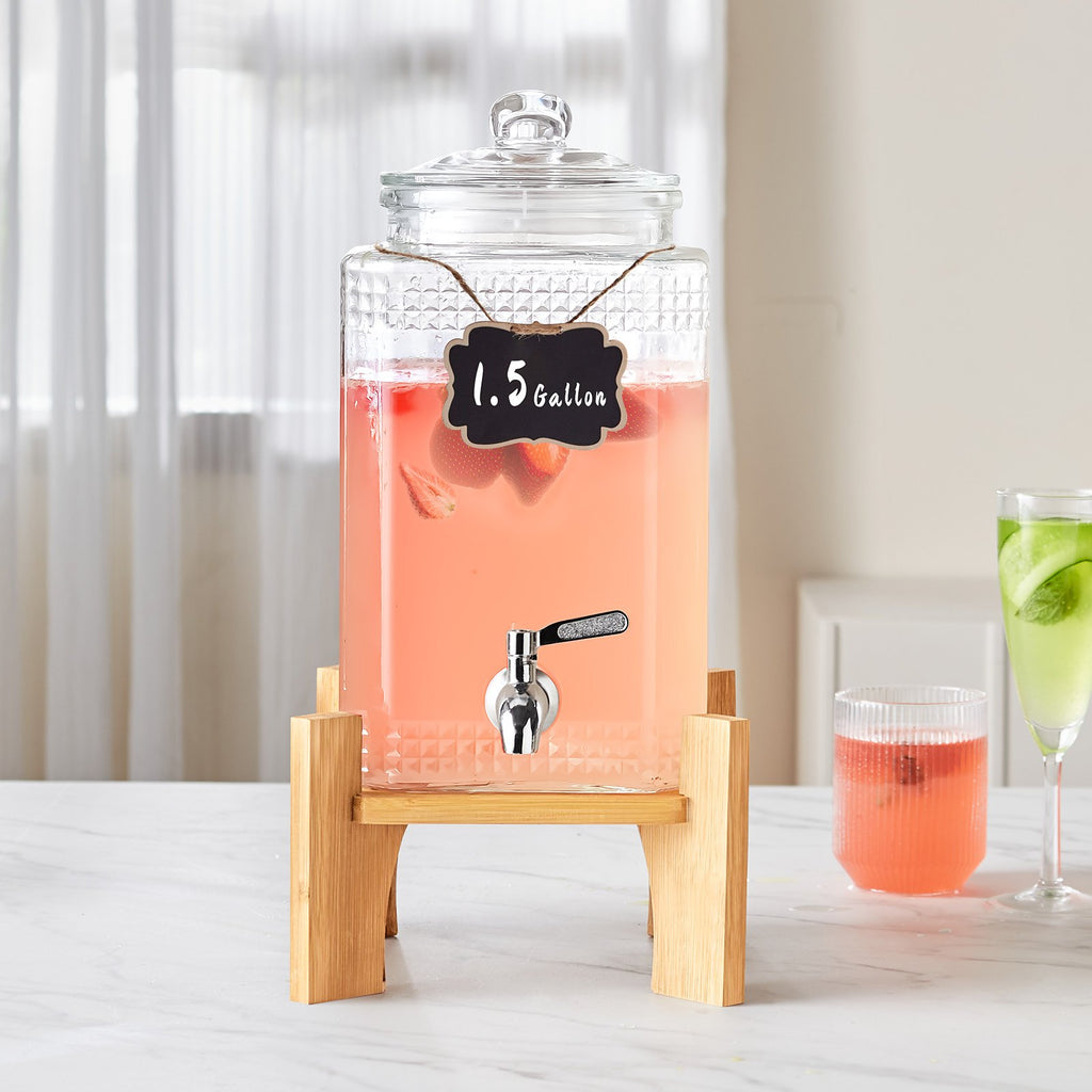 Beverage Dispenser, 1.5 Gallon/5.5 L Drink Dispensers for Parties,