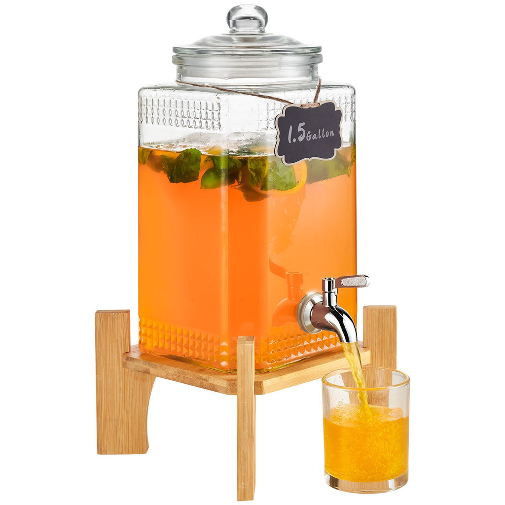 Beverage Dispenser, 1.5 Gallon/5.5 L Drink Dispensers for Parties,