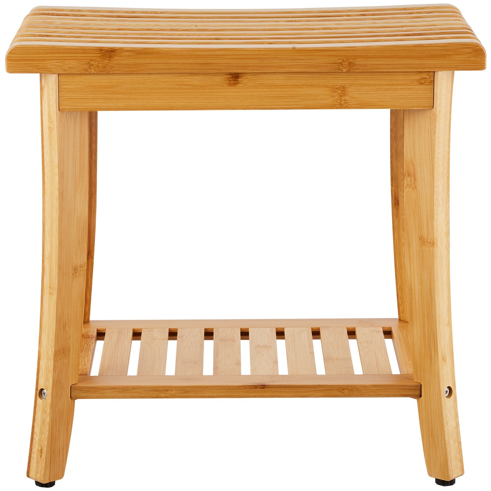Bamboo Shower Bench 48.5 x 28.7 x 46.5 cm Shower Stool Chair for