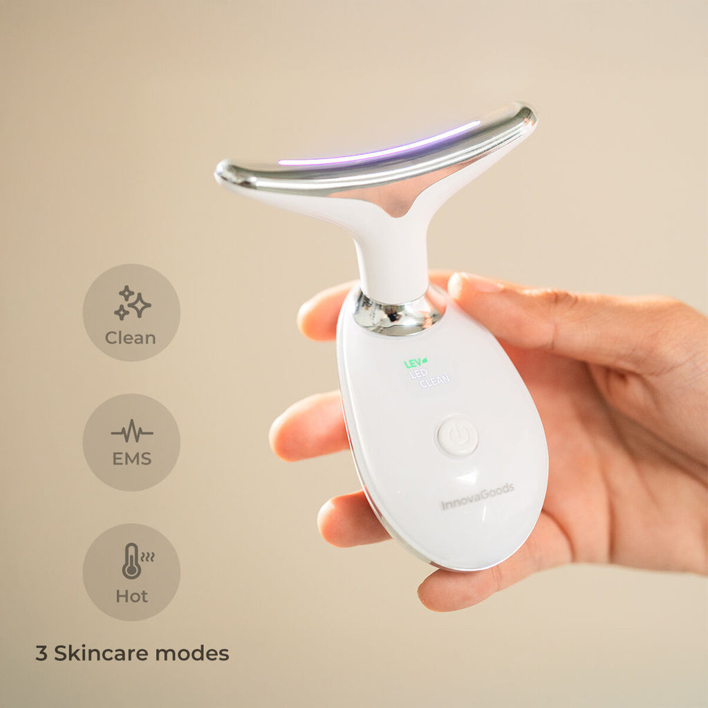 Innovagoods Elektrischer Gesichtsfestiger Für Gesicht Und Hals Mit Led, Ems Und Wärme Selora Innovagoods