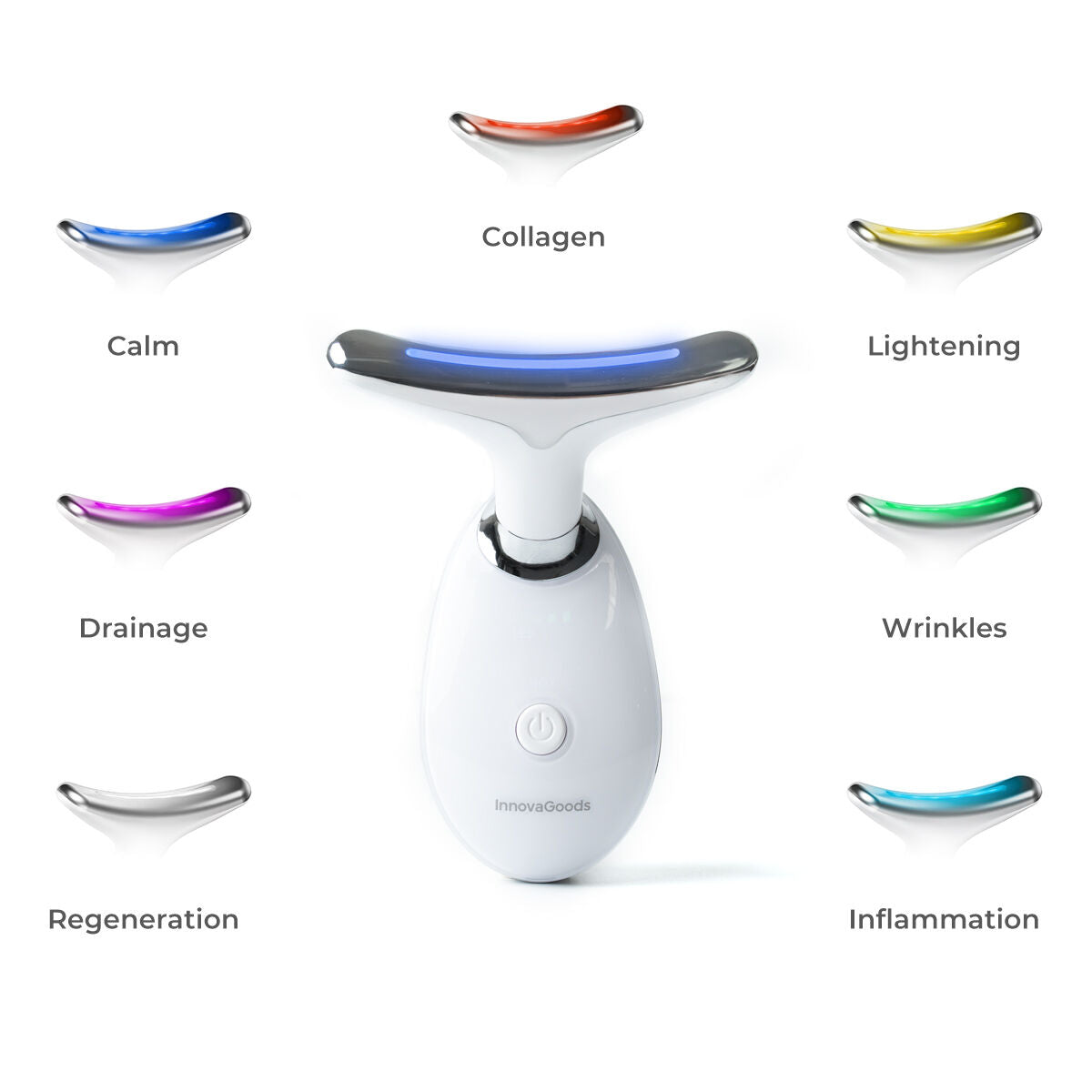 Innovagoods Elektrischer Gesichtsfestiger Für Gesicht Und Hals Mit Led, Ems Und Wärme Selora Innovagoods