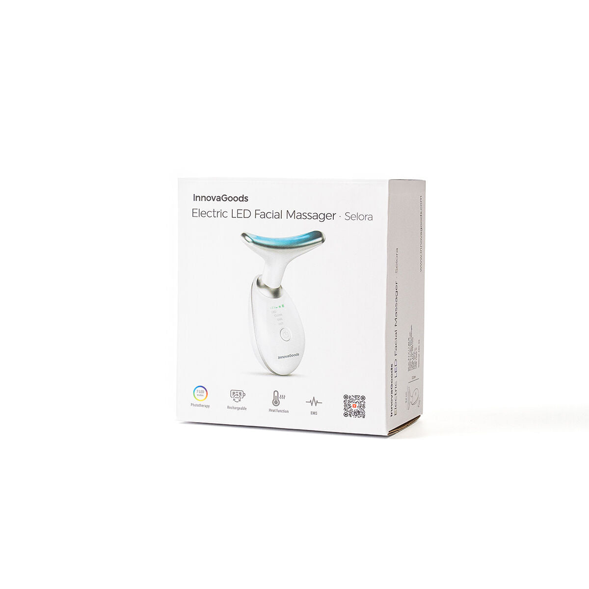 Innovagoods Elektrischer Gesichtsfestiger Für Gesicht Und Hals Mit Led, Ems Und Wärme Selora Innovagoods